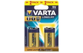 Батарейка Varta Longlife 9V *2 (04122101412) - Фото