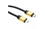 Кабель мультимедийный HDMI to HDMI 1.5 m V2.0 metal Vinga (VCPDCHDMI2VMM1.5BK)