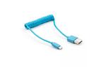 Дата кабель USB 2.0 AM to Micro 5P Spring 1m blue Vinga (VCPDCMS1B)