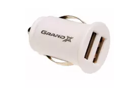 Зарядное устройство Grand-X 2xUSB 5V/2.1A + cable Micro USB White (CH-02UMW) - Фото