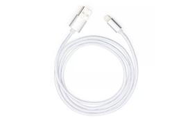Дата кабель USB 2.0 AM to Lightning 1m nylon silver Vinga (VCPDCLNB1S) - Фото