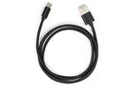 Дата кабель USB 2.0 AM to Type-C 1m nylon black Vinga (VCPDCTCNB1BK)