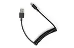 Дата кабель USB 2.0 AM to Type-C Spring 1m black Vinga (VCPDCTCS1BK)