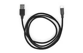 Дата кабель USB 2.0 AM to Micro 5P nylon 1m black Vinga (VCPDCMBN21BK) - Фото