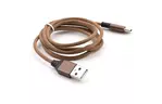 Дата кабель USB 2.0 AM to Type-C nylon 1m brown Vinga (VCPDCTCNB21BR)