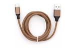 Дата кабель USB 2.0 AM to Type-C nylon 1m brown Vinga (VCPDCTCNB21BR)