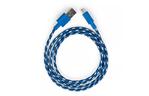 Дата кабель USB 2.0 AM to Type-C 2color nylon 1m blue Vinga (VCPDCTCNB31B)