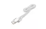 Дата кабель USB 2.0 AM to Lightning 1m flat white Vinga (VRC101WHI)