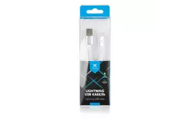 Дата кабель USB 2.0 AM to Lightning 1m flat white Vinga (VRC101WHI) - Фото