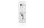 Дата кабель USB 2.0 AM to Lightning 1m fabric silver Vinga (VRC511SI)