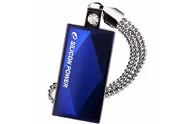 USB флеш накопитель Silicon Power 4Gb Touch 810 blue (SP004GBUF2810V1B) - Фото