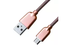 Дата кабель USB 2.0 AM to Lightning 1.0m Ace Rose gold CORD (CDA-L1-2RG) - Фото