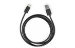 Дата кабель USB 2.0 AM to Type-C 1m stainless steel black Vinga (VCPDCTCSSJ1BK)