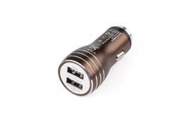 Зарядное устройство Vinga QC3 Quick Dual USB Car Charger aluminium brown (VRCCH03BRQC3) - Фото