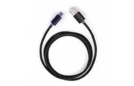 Дата кабель USB 2.0 AM to Type-C 1m LED black Vinga (VCPDCTCLED1BK) - Фото
