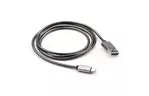 Дата кабель USB 2.0 AM to Micro 5P 1m stainless steel gray Vinga (VCPDCMSSJ1GR)