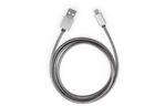 Дата кабель USB 2.0 AM to Micro 5P 1m stainless steel gray Vinga (VCPDCMSSJ1GR)
