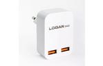 Зарядное устройство LOGAN Dual USB Wall Charger 5V 2A (CH-2 White)
