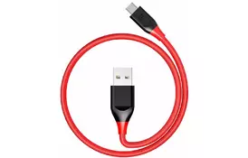 Дата кабель USB 2.0 AM to Type-C 1.0m ATC5 Nylon Red Tronsmart (235691) - Фото