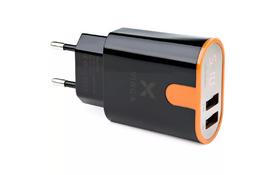 Зарядное устройство Vinga Display Wall Charger 2xUSB black (VRCH15BK) - Фото