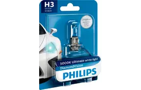 Автолампа PHILIPS H3 Diamond Vision, 5000K, 1шт (12336DVB1) - Фото