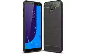 Чехол для моб. телефона Laudtec для Samsung J6 2018/J600 Carbon Fiber (Black) (LT-J600F) - Фото