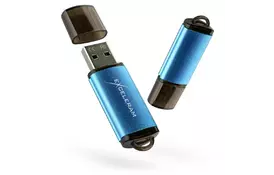 USB флеш накопитель eXceleram 64GB A3 Series Blue USB 3.1 Gen 1 (EXA3U3BL64) - Фото