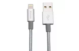 Дата кабель USB 2.0 AM to Lightning 1.0m silver Verbatim (48859) - Фото