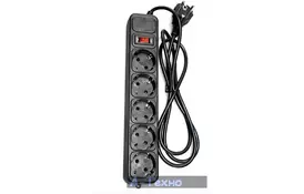 Фільтр живлення PATRON 3.0m (SP-53), 5 розеток BLACK (EXT-PN-SP-53) - Фото