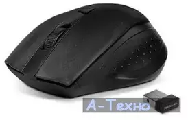 Мишка REAL-EL RM-300 black-grey - Фото