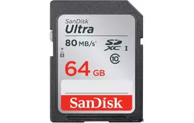 Карта памяти SANDISK 64GB SDXC Class 10 UHS-I (SDSDUNC-064G-GN6IN) - Фото