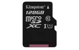 Карта памяти Kingston 128GB microSD class 10 UHS-I Canvas Select (SDCS/128GBSP) - Фото