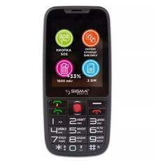 Мобильный телефон Sigma Comfort 50 Elegance 3 (1600 mAh) Black (4827798233719)