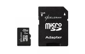 Карта памяти eXceleram 128GB microSDHC class 10, UHS-I, V30 (MSD12810AU3V30) - Фото