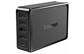 Зарядний пристрій Tronsmart U5P 60W USB PD Desktop Charger with VoltiQ Black (232389) - Фото