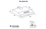 Вытяжка кухонная MINOLA HPL 6040 WH 430