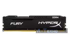 Модуль памяти для компьютера DDR4 4GB 2400 MHz Fury Black Kingston (HX424C15FB/4) - Фото