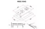 Варочная поверхность PERFELLI HGG 31043 BL