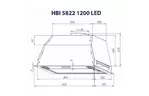 Вытяжка кухонная MINOLA HBI 5822 WH 1200 LED