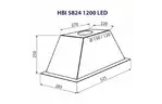 Вытяжка кухонная MINOLA HBI 5824 WH 1200 LED