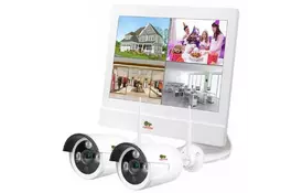 Комплект видеонаблюдения Partizan Outdoor Wireless Kit LCD 1MP 2xIP (81439) - Фото
