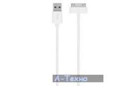 Дата кабель USB 2.0 AM to Apple 30 pin 1.2m Belkin (F8J043bt04-WHT) - Фото