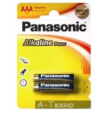 Батарейка PANASONIC AAA LR03 Alkaline Power * 2 (LR03REB/2BP)