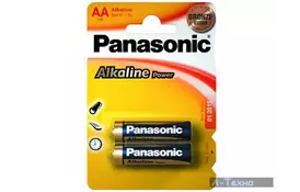 Батарейка PANASONIC LR06 Alkaline Power * 2 (LR6REB/2BP) - Фото