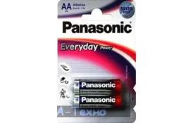 Батарейка PANASONIC AA LR06 Everyday Power * 2 (LR6REE/2BR) - Фото