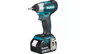 Шуруповерт Makita аккумуляторный ударный LXT, 18В, 4Аг х 2шт, DC18RC, кейс, 13 (DTD155RME) - Фото