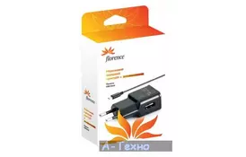 Зарядний пристрій Florence USB, 1A + cable microUSB (TC10-MU) - Фото