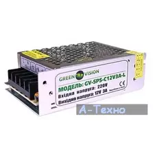 Блок питания для систем видеонаблюдения GreenVision GV-SPS-C 12V3A-L (3447)