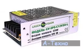 Блок питания для систем видеонаблюдения GreenVision GV-SPS-C 12V3A-L (3447) - Фото