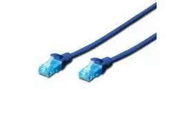 Патч-корд 0.5м, UTP, cat.5e, CCA, blue DIGITUS (DK-1512-005/B) - Фото